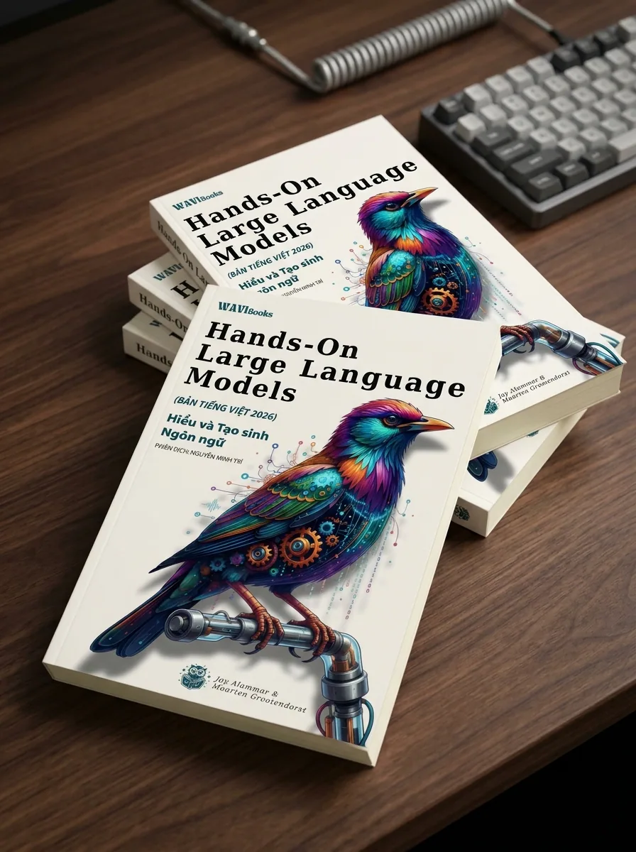 Trang minh họa sách Hands-On Large Language Models tiếng Việt cho chủ đề Web AI và chạy mô hình AI trực tiếp trong trình duyệt bằng LiteRT.js
